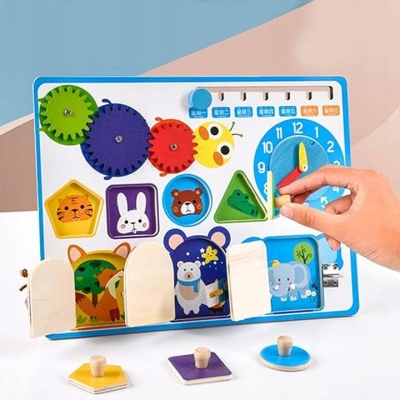Polecamy - Kreatywna Tablica Manipulacyjna Montessori Sensoryczna Edukacyjna Nauka